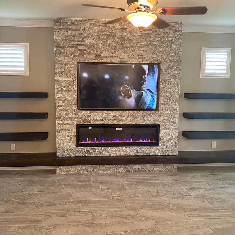 Fireplace Flooring Installation